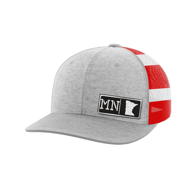 Minnesota Homegrown Hats Hat Greater Half Heather Grey/Flag Black Leatherette Minnesota